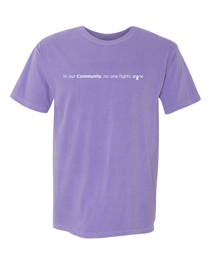 Purple Community Collection Relaxed Tee with Choice of Ribbon