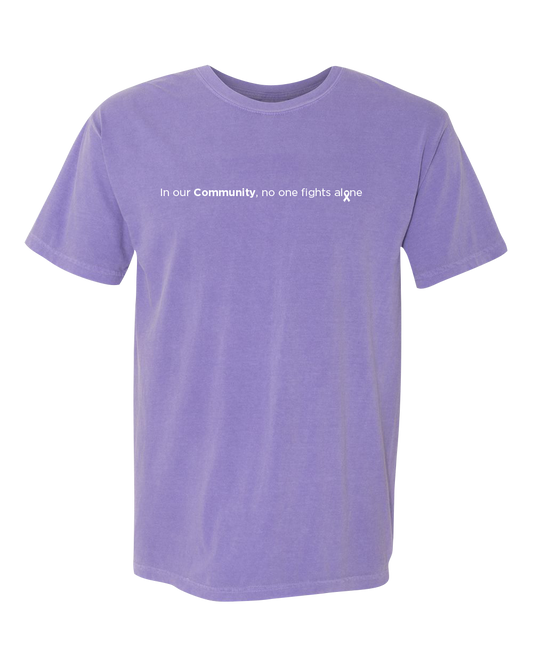 Purple Community Collection Relaxed Tee with Choice of Ribbon