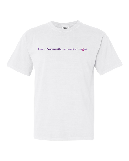 White Community Collection Relaxed Tee with Choice of Ribbon