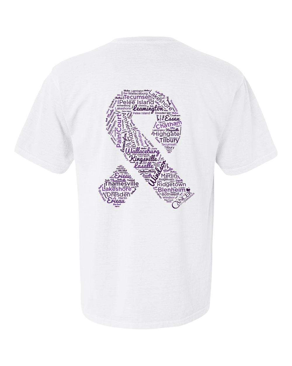 White Community Collection Relaxed Tee with Choice of Ribbon