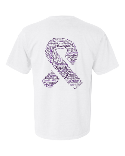 White Community Collection Relaxed Tee with Choice of Ribbon