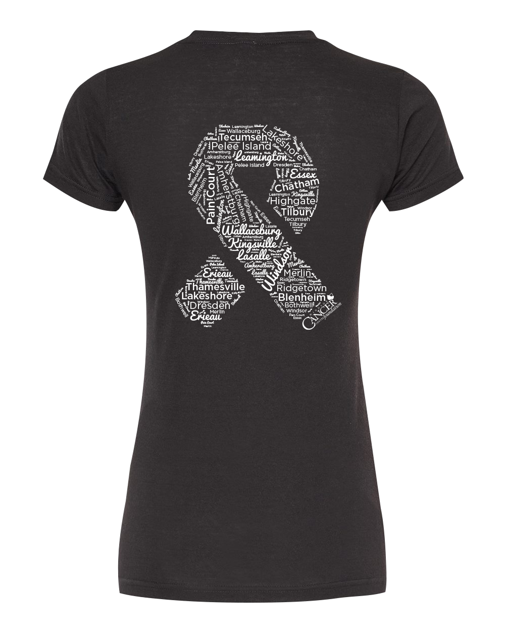 Black Community Collection Fitted Tee with Choice of Ribbon