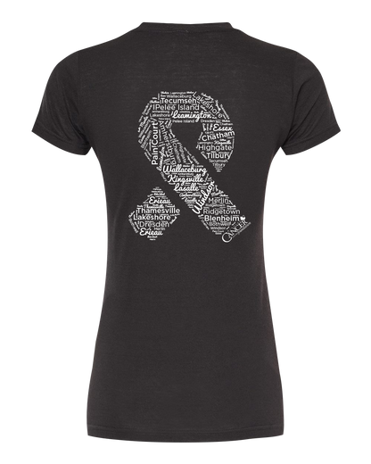 Black Community Collection Fitted Tee with Choice of Ribbon