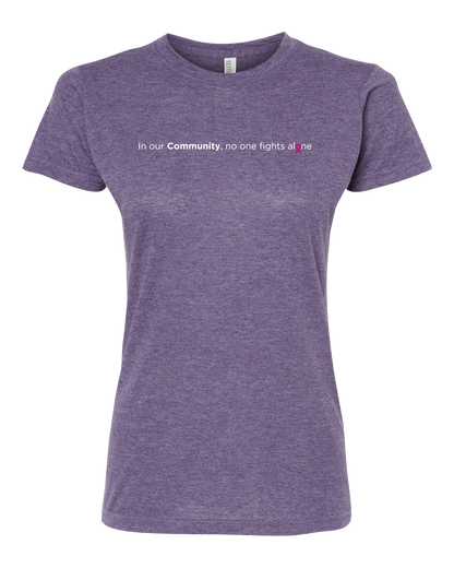 Purple Community Collection Fitted Tee with Choice of Ribbon