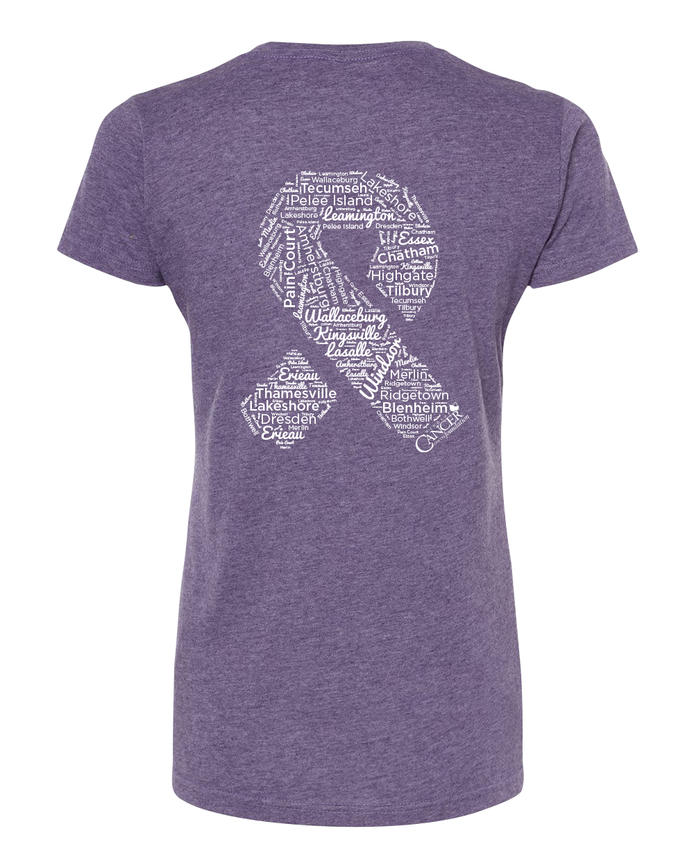 Purple Community Collection Fitted Tee with Choice of Ribbon