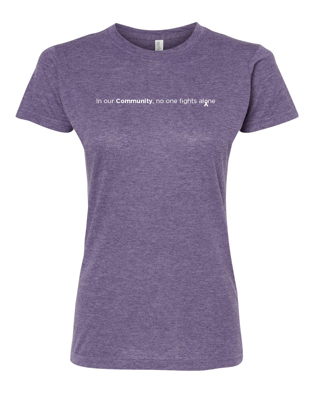 Purple Community Collection Fitted Tee with Choice of Ribbon