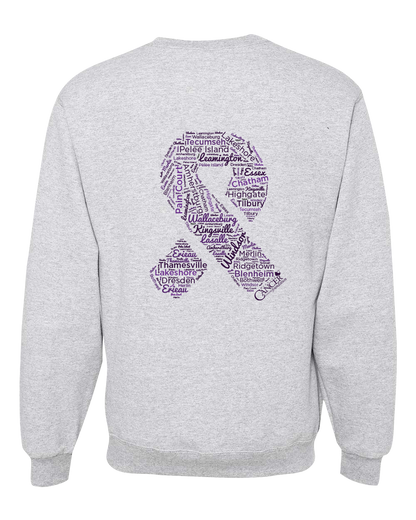 Grey Community Collection Crewneck with Choice of Ribbon