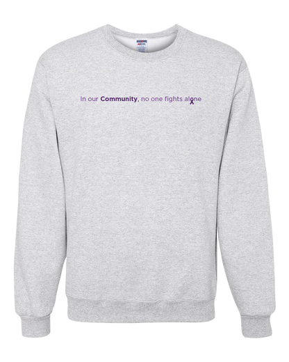 Grey Community Collection Crewneck with Choice of Ribbon