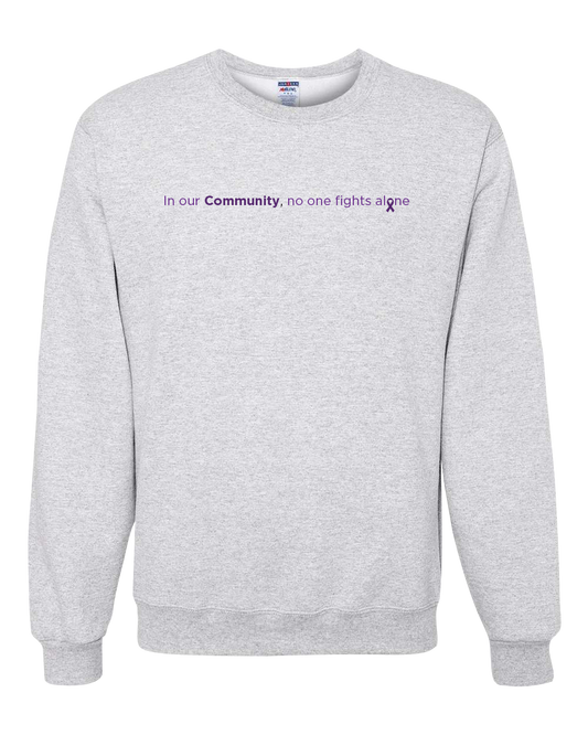 Grey Community Collection Crewneck with Choice of Ribbon