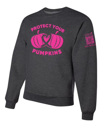 2024 Protect Your Pumpkins Crewneck Sweatshirt, Heather Black