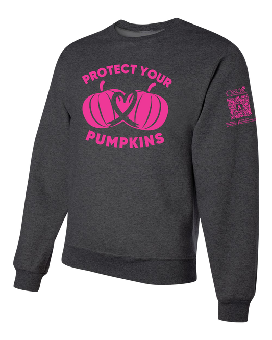 2024 Protect Your Pumpkins Crewneck Sweatshirt, Heather Black