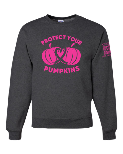 2024 Protect Your Pumpkins Crewneck Sweatshirt, Heather Black