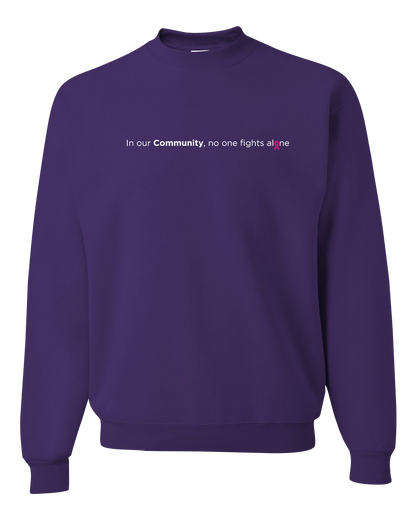 Purple Community Collection Crewneck with Choice of Ribbon