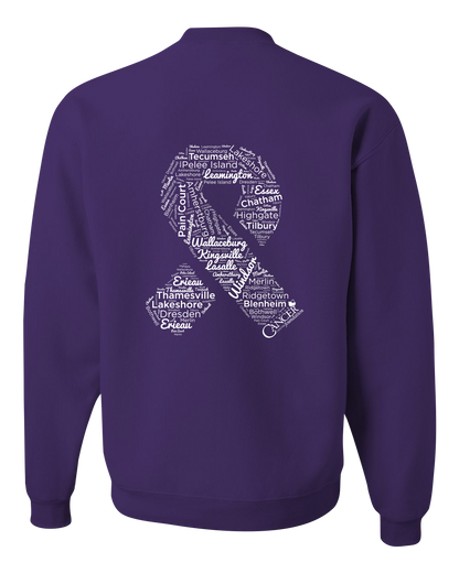 Purple Community Collection Crewneck with Choice of Ribbon