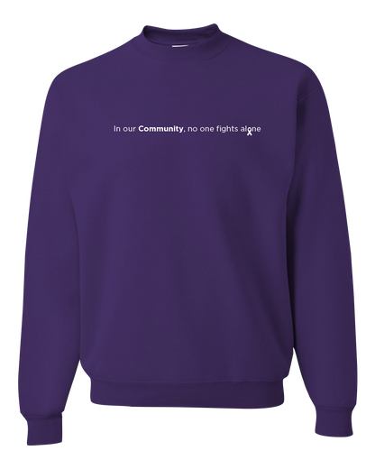 Purple Community Collection Crewneck with Choice of Ribbon