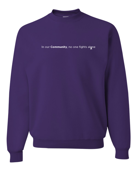 Purple Community Collection Crewneck with Choice of Ribbon