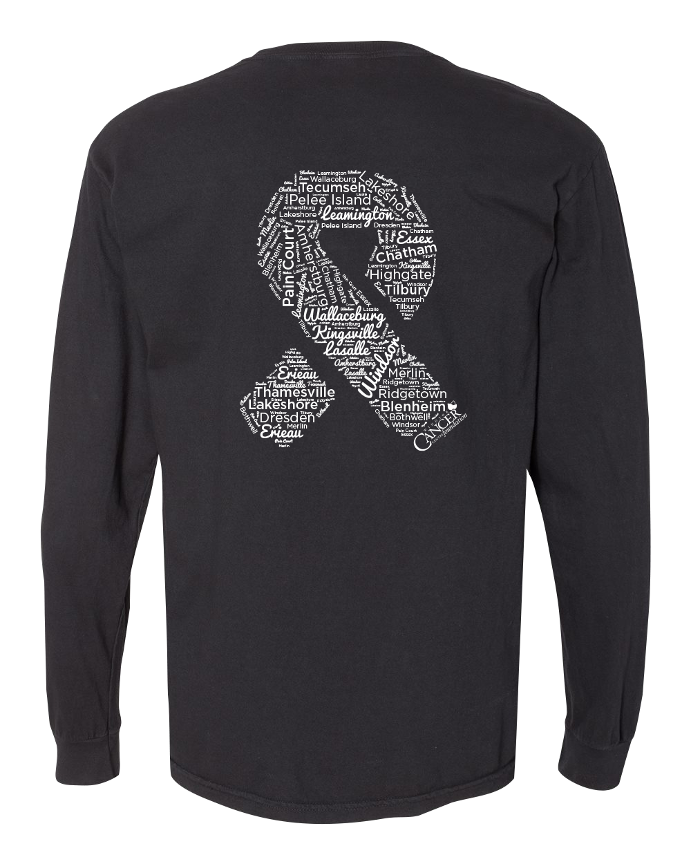 Black Community Collection Long Sleeve Tee with Choice of Ribbon