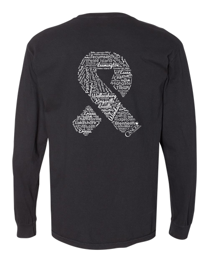 Black Community Collection Long Sleeve Tee with Choice of Ribbon