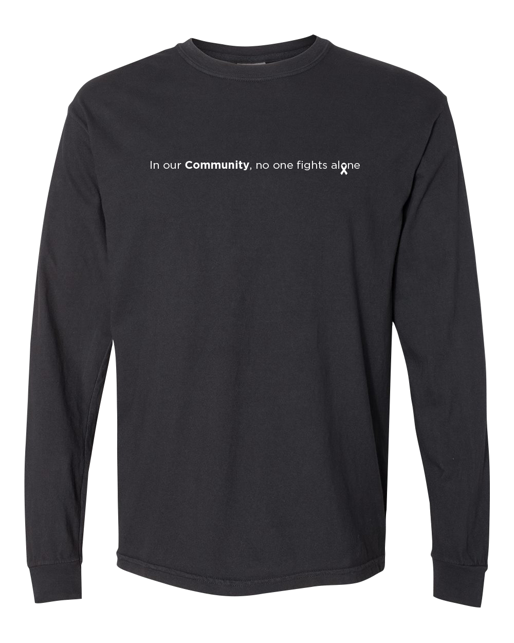 Black Community Collection Long Sleeve Tee with Choice of Ribbon