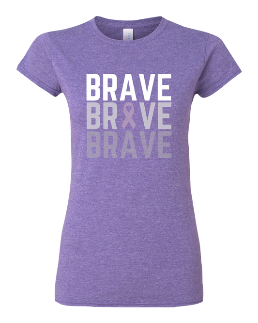 'Brave Brave Brave' Fitted Tee