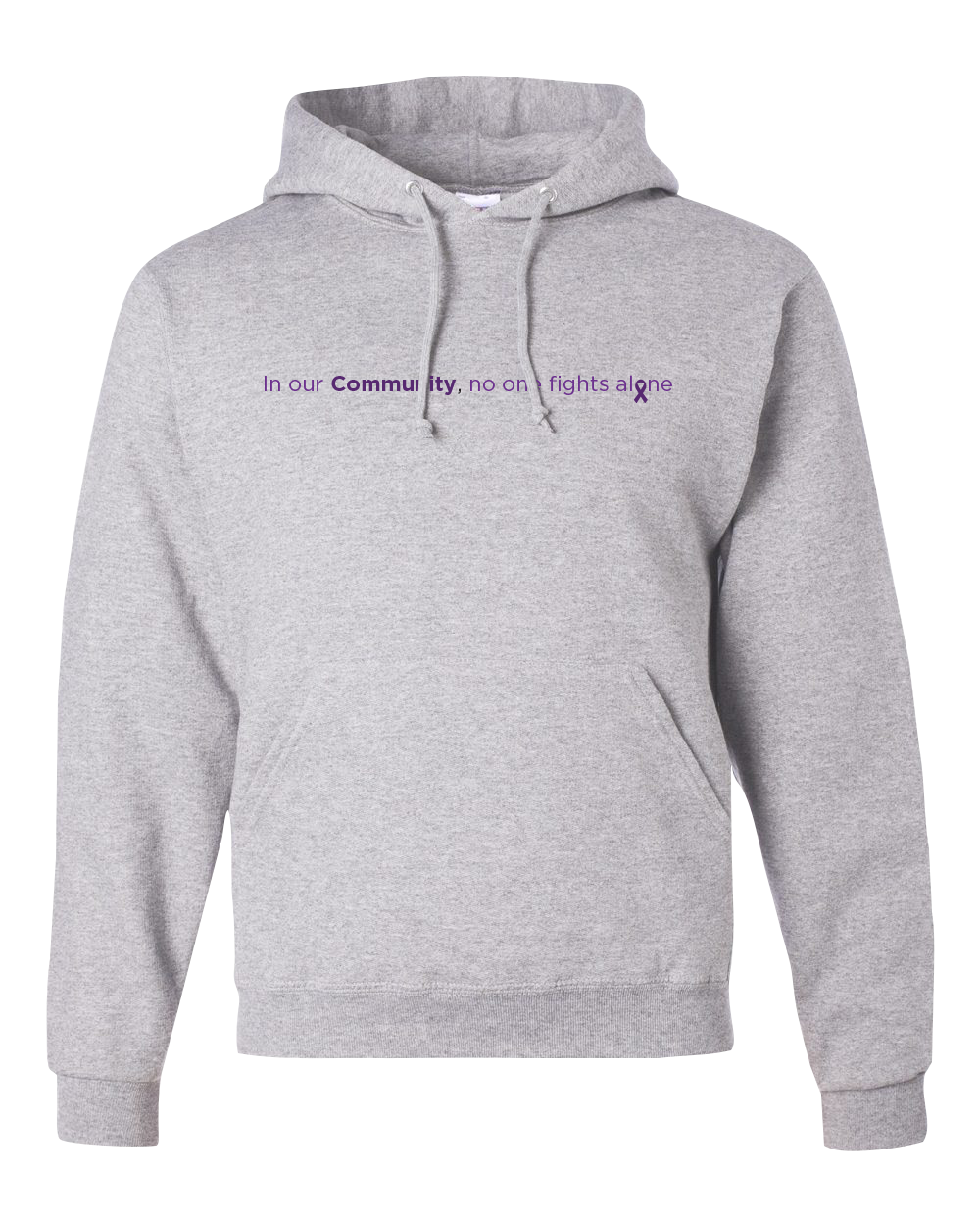 Grey Community Collection Hoodie with Choice of Ribbon