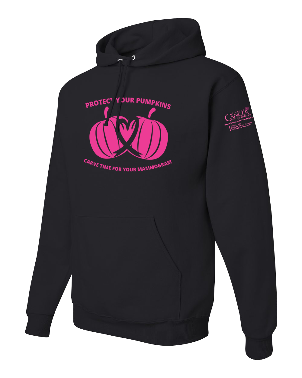 2025 Protect Your Pumpkins Mammogram Hoodie, Unisex Fit, Black