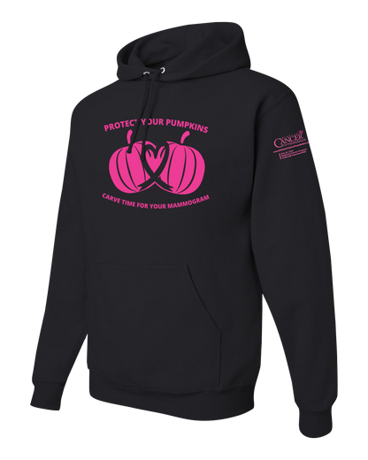 2025 Protect Your Pumpkins Mammogram Hoodie, Unisex Fit, Black