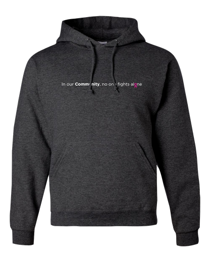 Heather Black Community Collection Hoodie with Choice of Ribbon