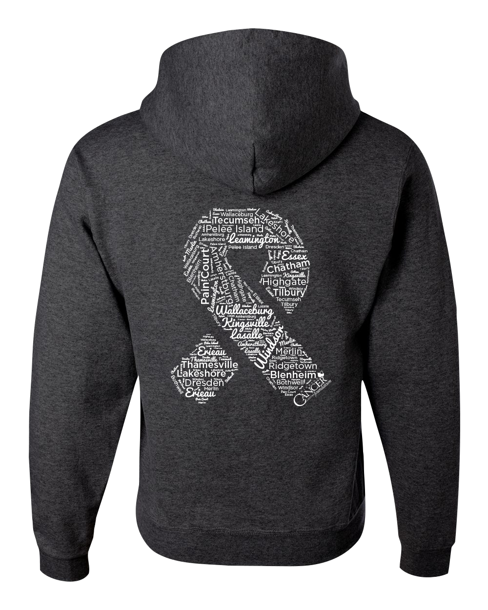 Heather Black Community Collection Hoodie with Choice of Ribbon