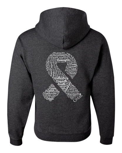 Heather Black Community Collection Hoodie with Choice of Ribbon