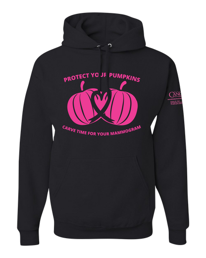2025 Protect Your Pumpkins Mammogram Hoodie, Unisex Fit, Black