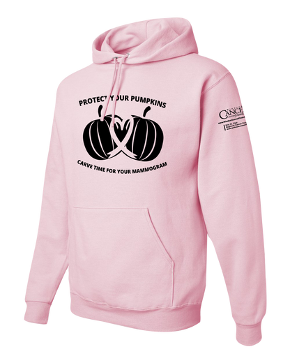 2025 Protect Your Pumpkins Mammogram Hoodie, Unisex Fit, Light Pink