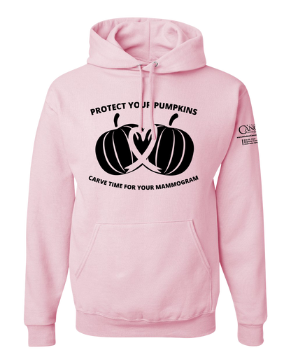 2025 Protect Your Pumpkins Mammogram Hoodie, Unisex Fit, Light Pink