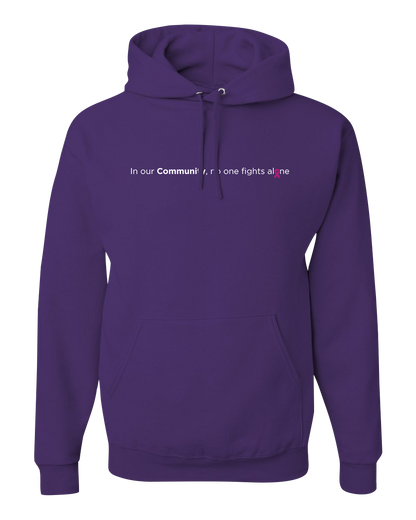 Purple Community Collection Hoodie with Choice of Ribbon