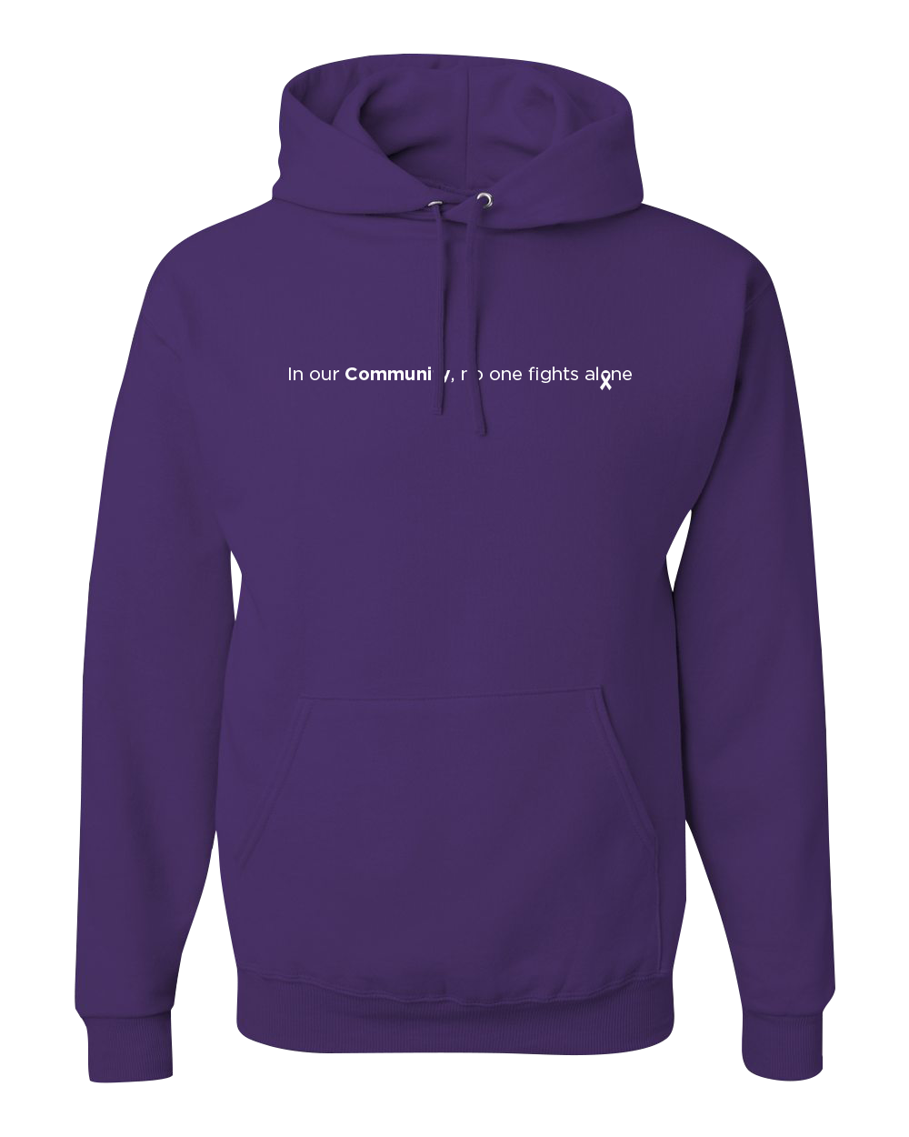 Purple Community Collection Hoodie with Choice of Ribbon