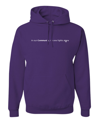 Purple Community Collection Hoodie with Choice of Ribbon