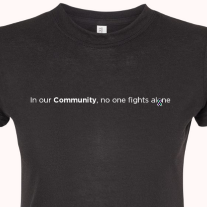 Black Fitted Tee With Choice Of Ribbon