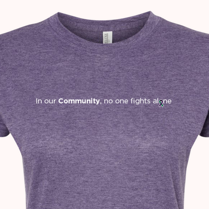 Heather Purple Fitted Tee With Choice Of Ribbon