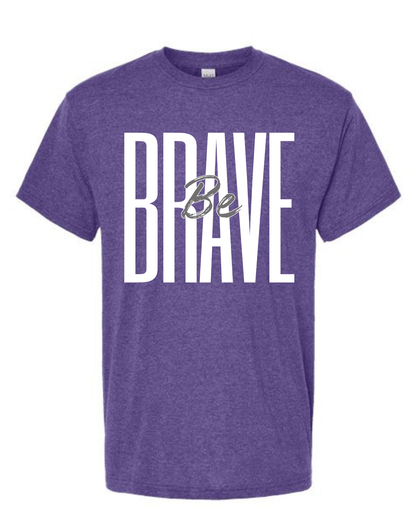 Heather Purple 'Be Brave' Unisex Tee