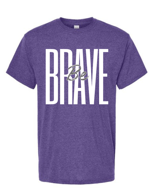 Heather Purple 'Be Brave' Unisex Tee