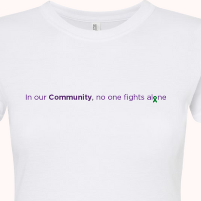 White Fitted Tee With Choice Of Ribbon