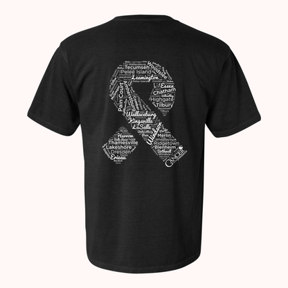 Black T-Shirt With Choice Of Ribbon