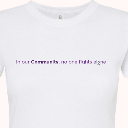 White Fitted Tee With Choice Of Ribbon