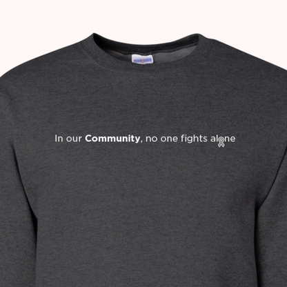 Heather Black Crewneck With Choice Of Ribbon
