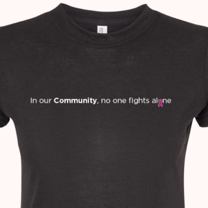 Black Fitted Tee With Choice Of Ribbon