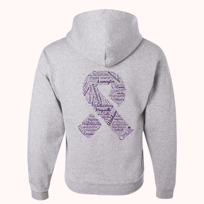 Light Grey Hoodie With Choice Of Ribbon