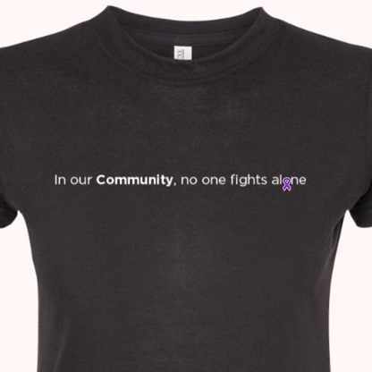 Black Fitted Tee With Choice Of Ribbon