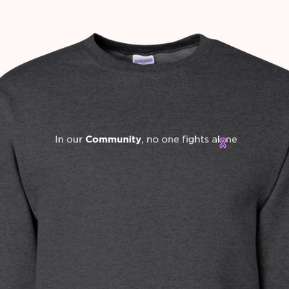 Heather Black Crewneck With Choice Of Ribbon