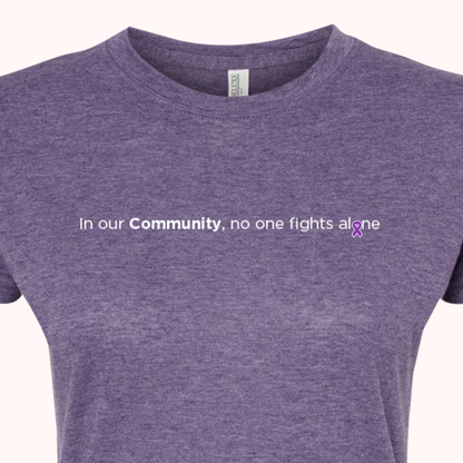 Heather Purple Fitted Tee With Choice Of Ribbon