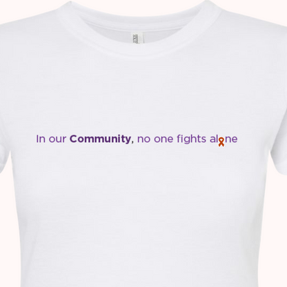White Fitted Tee With Choice Of Ribbon